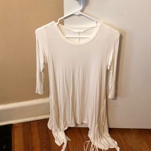 White shirt with Tassel strings